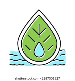 quality of waste water and surrounding water color icon vector. quality of waste water and surrounding water sign. isolated symbol illustration