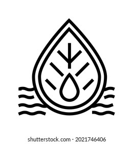 quality of waste water and surrounding water line icon vector. quality of waste water and surrounding water sign. isolated contour symbol black illustration