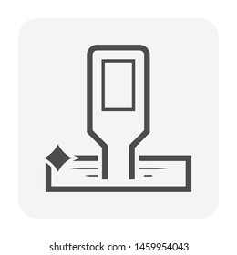 Quality water testing vector icon design.