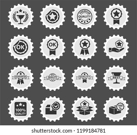 quality web icons stylized postage stamp for user interface design