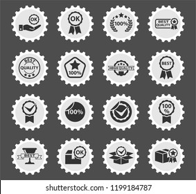 quality web icons stylized postage stamp for user interface design