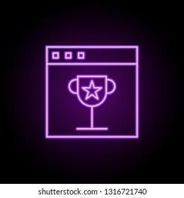 quality web page line icon. Elements of Seo & Web Optimization in neon style icons. Simple icon for websites, web design, mobile app, info graphics