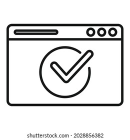 Quality web site icon outline vector. Learn doubt. Database online