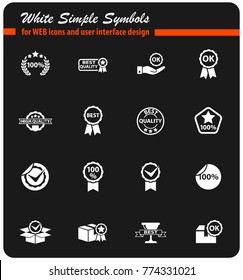 quality white web icons for user interface design