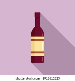 Quality wine bottle icon. Flat illustration of quality wine bottle vector icon for web design