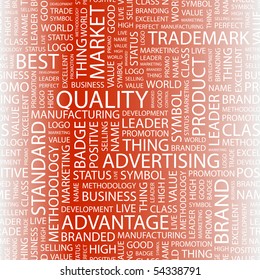 QUALITY. Word collage. Vector illustration.