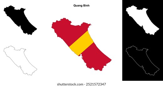 Quang Binh leere Gliederungskarte