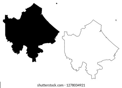 Quang Tri Province (Socialist Republic of Vietnam, Subdivisions of Vietnam) map vector illustration, scribble sketch Tinh Quang Tri map
