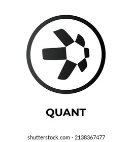 Quant Cryptocurrency token icon. QNT token symbol. Cryptocurrency vector icon. Flat Vector illustration - Vector