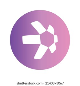 Quant Cryptocurrency token icon. QNT token symbol. Cryptocurrency vector icon. Flat Vector illustration - Vector