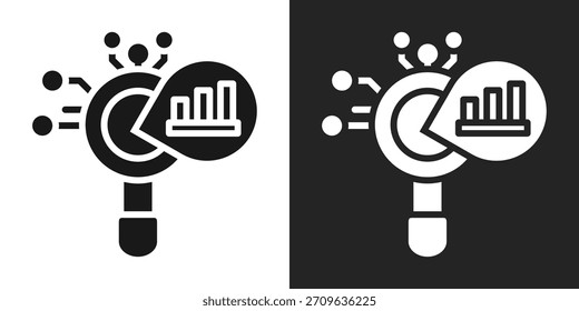 Quantification Icon In Black And White Glyph Style