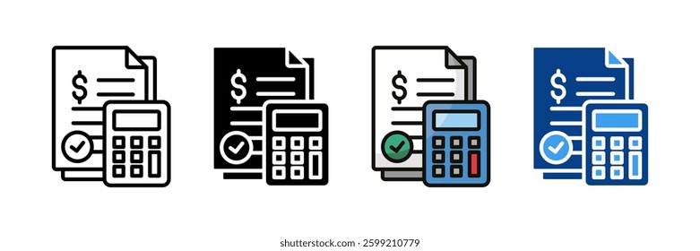 Quantification Icon Set Multiple Style Collection