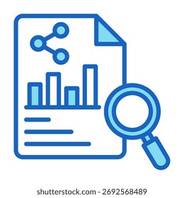 Quantitative Icon Blue Color Style Vector Illustration