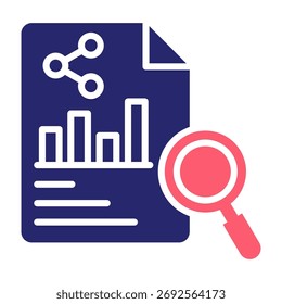 Quantitative Icon Color Fill Style Vector Illustration