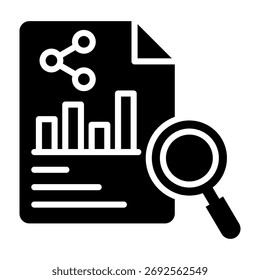 Quantitative Icon Glyph Style Vector Illustration