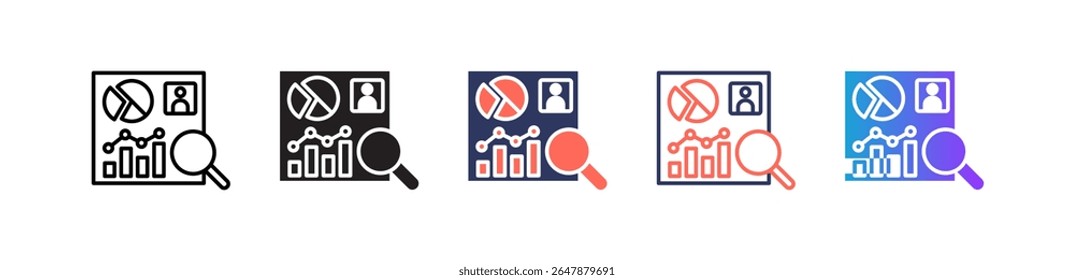 Ícone quantitativo Ilustração de vetor múltiplo