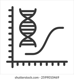 Quantitative Pcr Outline Icon Vector Illustration