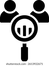 Quantitative Research Icon Glyph Vector Illustration