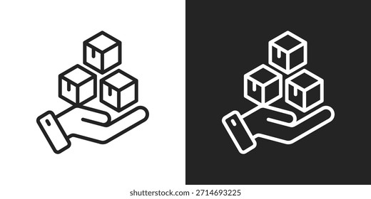 Icono De Cantidad En Estilo De Línea En Blanco Y Negro