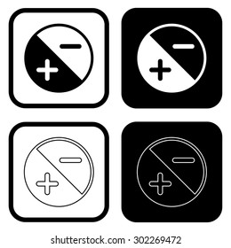 Quantity of light settings for camera icon