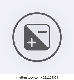 Quantity of light settings for camera icon in circle . Vector illustration