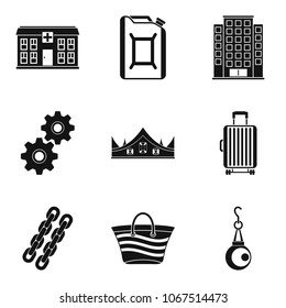 Quantity of money icons set. Simple set of 9 quantity of money vector icons for web isolated on white background