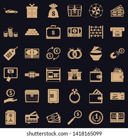 Quantity of money icons set. Simple set of 36 quantity of money vector icons for web for any design