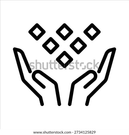 Quantity outline icon. Quantity line illustration.