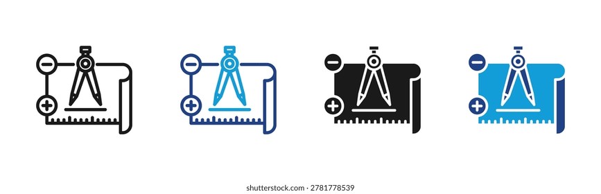 Quantity Takeoff Web icon with multiple style collection