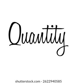 quantity text for T-shirt print and other use on white background.