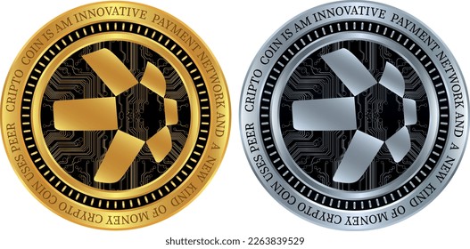 quant-qnt virtual currency logo. vector illustrations. 3d illustrations.