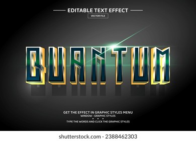 Quantum 3D editable text effect template