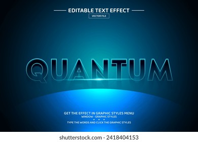 Quantum 3D editable text effect template