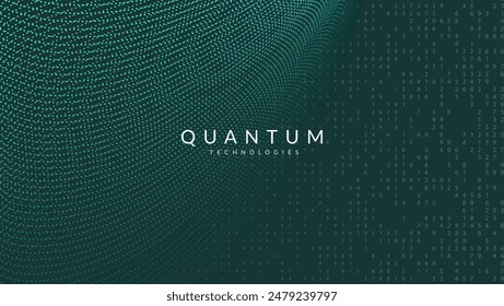 Quantum Background. Concept: intelligent computer research. Network banner for computing design. Analytical patterns for mobile security. Technolog Background.