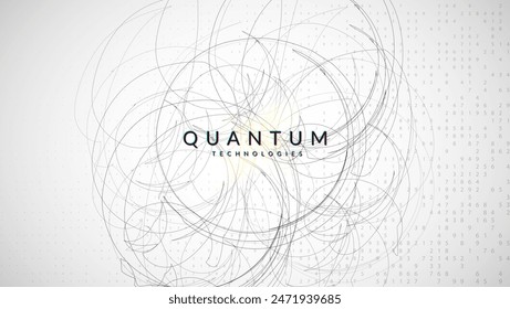 Quantum Background. Deep learning: intelligence of the future. Cloud of dots for software automation. Analytical patterns for global energy. Innovate Background.