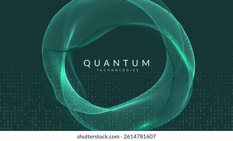 Quantum Background. Innovation concept for intelligent learning. Visual network on the backdrop of software engineering. Mobile analytics for global information security. Technolog Background.