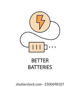 Quantum Better Batteries: Advanced Quantum Battery Technology Icon with Editable Stroke.