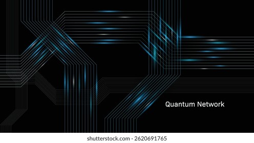 Quantum Circuit Flow – Futuristic Digital Vector Background