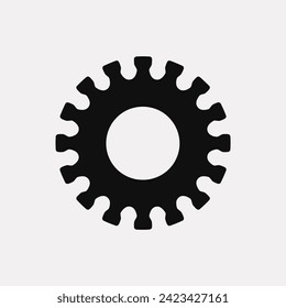 Icono de engranaje de Cog cuántico - Ilustración vectorial simple