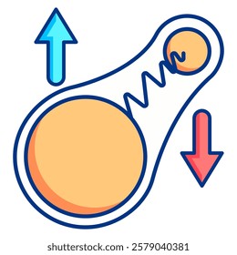 Quantum Coherence Icon - Lineal Color Style - Quantum Physics Theme