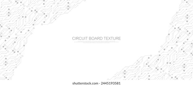 Quantum computer technologies concept. Futuristic blue circuit board background vector. Modern technology circuit board texture background design. Waves flow. Quantum explosion technology.