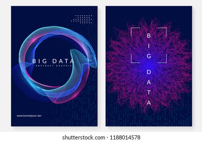 Quantum computing background. Technology for big data, visualization, artificial intelligence and deep learning. Design template for server concept. Digital quantum computing backdrop.