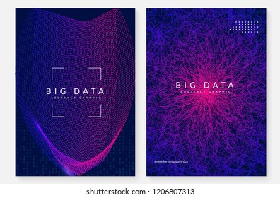 Quantum computing background. Technology for big data, visualization, artificial intelligence and deep learning. Design template for computing concept. Digital quantum computing backdrop.