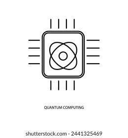 quantum computing concept line icon. Simple element illustration. quantum computing concept outline symbol design.