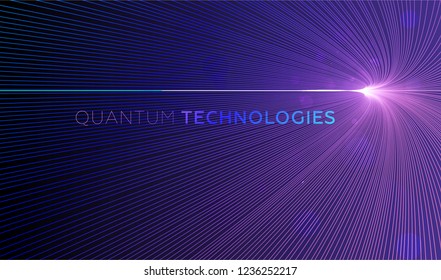 Quantum computing, deep learning artificial intelligence, signal cryptography infographic vector illustrations. Big data algorithms visualization for business, science presentations, posters, covers