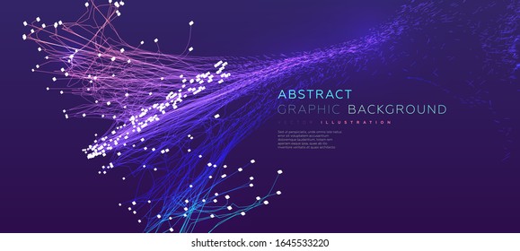 Quantum computing, deep learning artificial intelligence, signal cryptography infographic vector illustrations. Big data algorithms visualization for business, science presentations, posters, covers