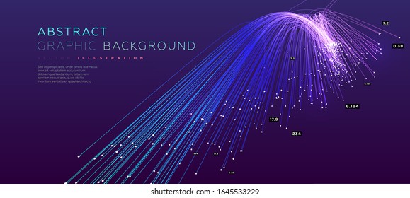 Quantum computing, deep learning artificial intelligence, signal cryptography infographic vector illustrations. Big data algorithms visualization for business, science presentations, posters, covers