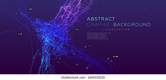 Quantum computing, deep learning artificial intelligence, signal cryptography infographic vector illustrations. Big data algorithms visualization for business, science presentations, posters, covers