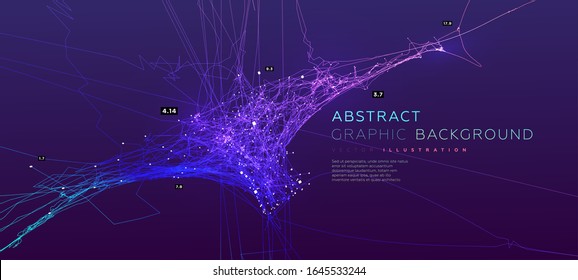 Quantum computing, deep learning artificial intelligence, signal cryptography infographic vector illustrations. Big data algorithms visualization for business, science presentations, posters, covers - Shutterstock ID 1645533244