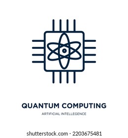 Quantum Computing Icon Artificial Intellegence Future Stock Vector ...